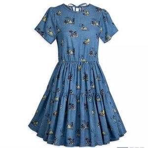 NWT! Adorable Mickey and Friends Chambray dress by Her Universe, Size M | Disney